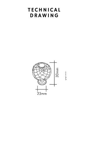 Beb Cabinet Handle Transparent Crystal No.2